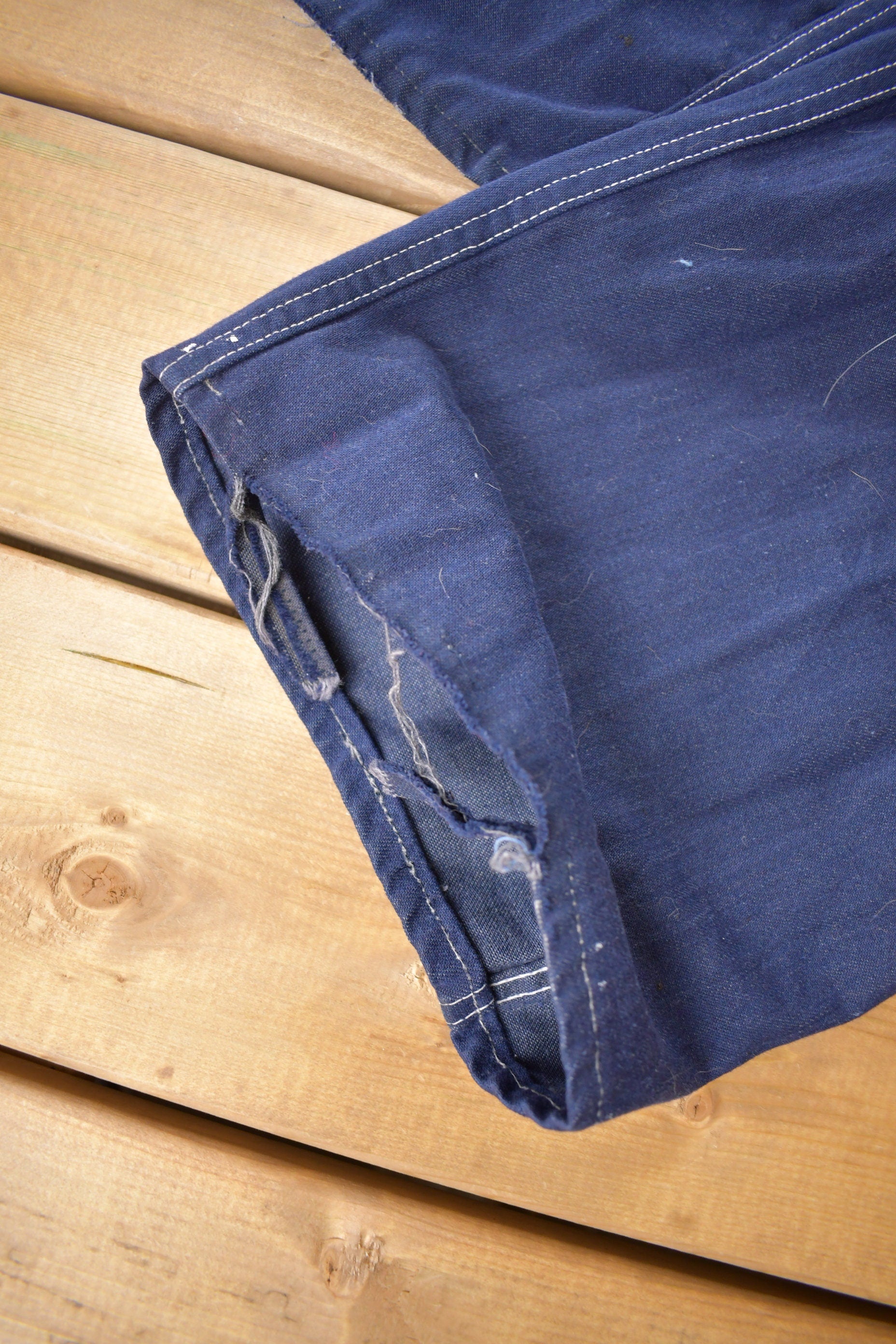 Vintage 1970s Sears Blue Denim Overalls Size 42 x 28