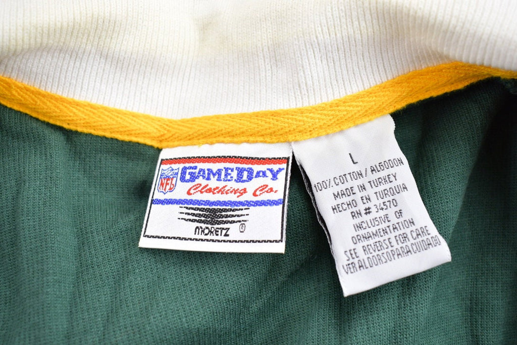 Vintage 1990s Green Bay Packers NFL Button Up Collared Sweatshirt
