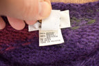 Vintage 1990s Talbots Abstract Hand Knit Mohair Cardigan Sweater Women's L