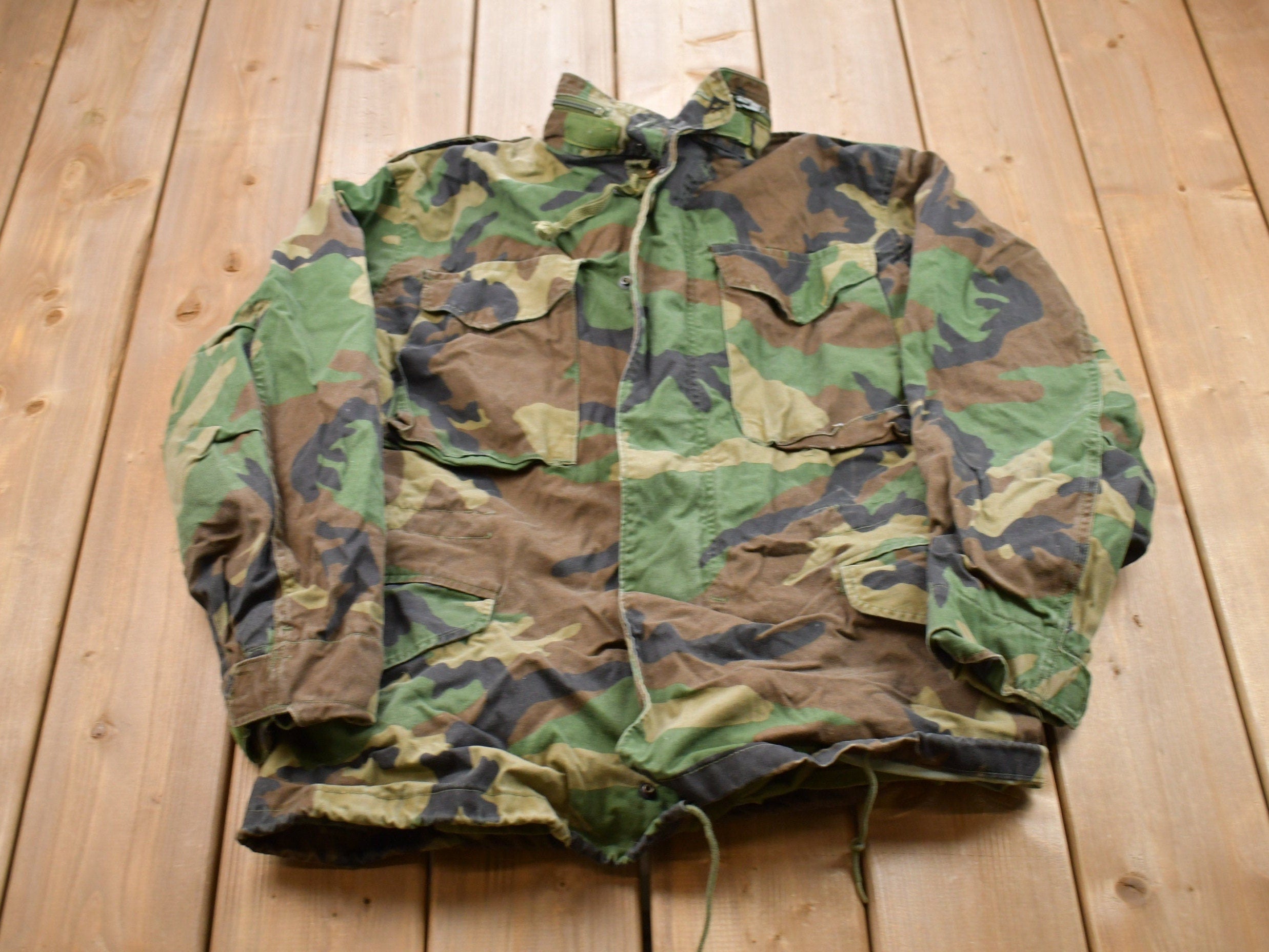 Vintage 2000 Military Camo Field Jacket