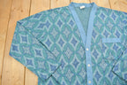 Vintage 1990s Abstract Button Up Cardigan Sweater