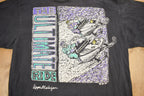 Vintage 1992 The Ultimate Ride Snowmobile Theme Upper Michigan Souvenir T Shirt
