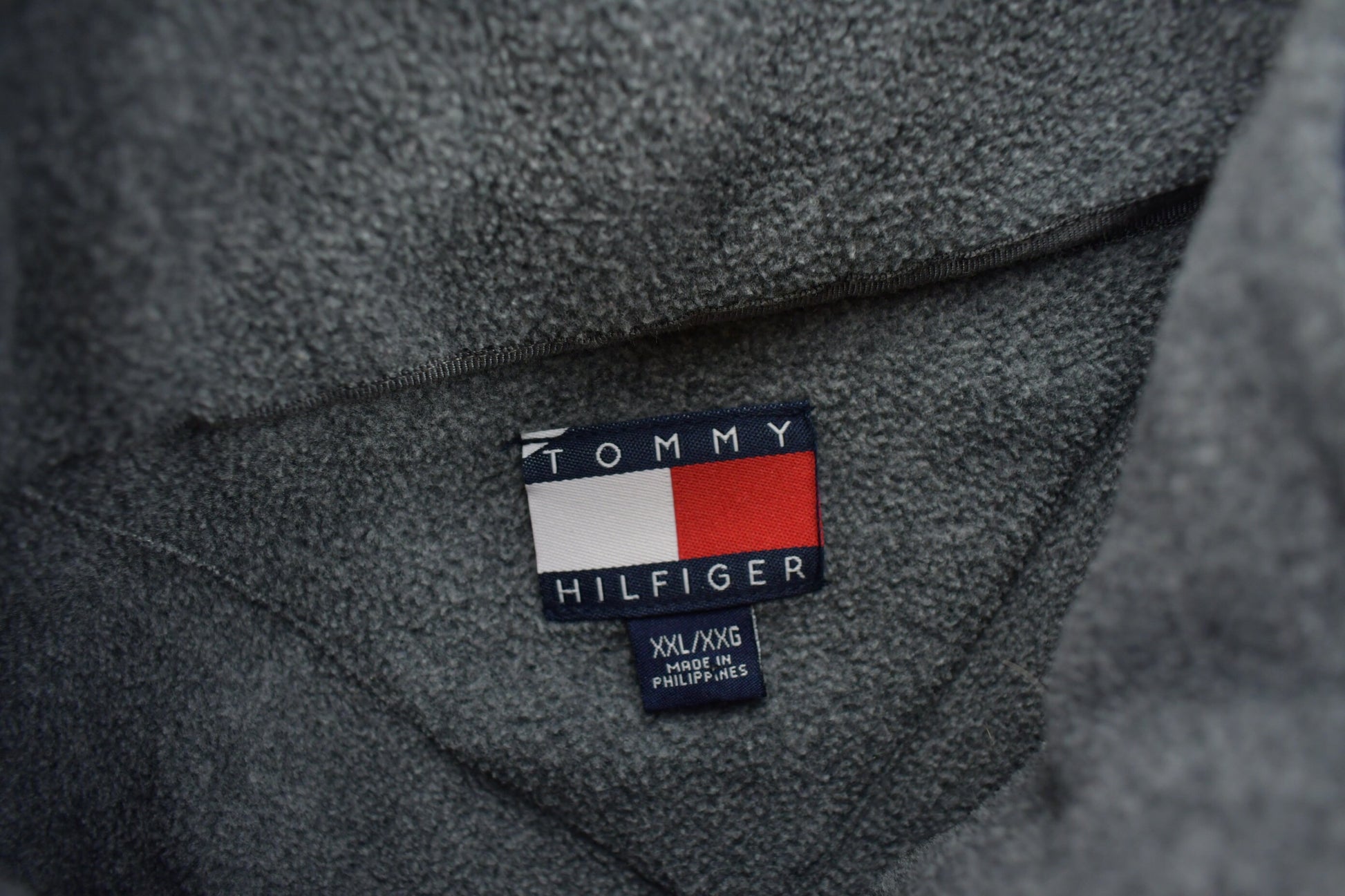 Vintage 1990s Tommy Hilfiger Flag Collar Quarter Zip Fleece Sweater  Vintage Tommy  90s Sweater  Streetwear  Athleisure  Hilfiger