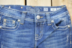 Vintage Y2K Miss Me Bedazzled Low Rise Jeans Size 26x32