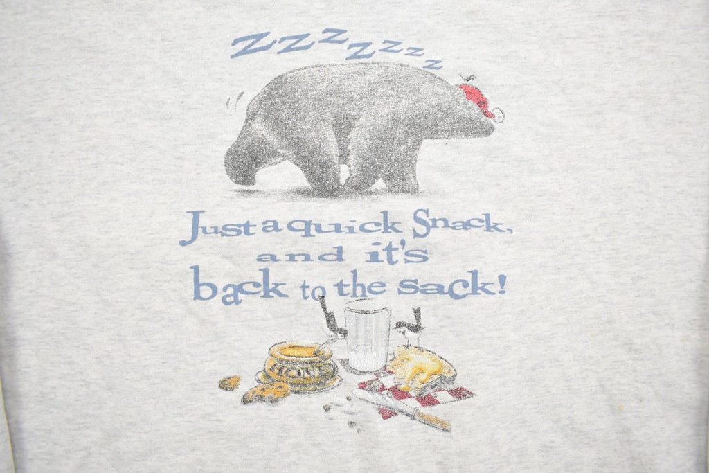Vintage 1990s Woolrich 'Just a quick snack' Crewneck Long Sweater