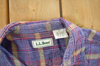 Vintage 1990s L.L. Bean Plaid Flannel Button Up Shirt Men's Large
