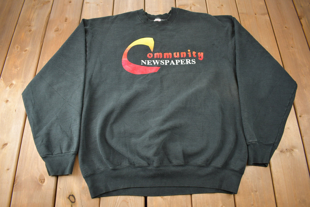 Vintage 1990s Community Newspaper Crewneck Sweatshirt