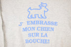 Vintage 1990s French Dog Funny Graphic Print Crewneck Sweatshirt Mens M