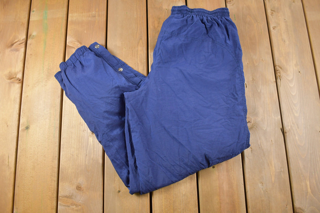 Vintage 1990s Blue Nike Mini Swoosh Windbreaker Pants Size XL