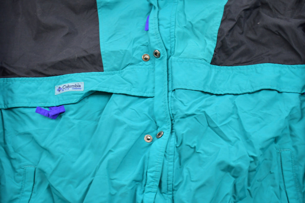 Vintage 1990s Columbia Quarter Zip Windbreaker Jacket