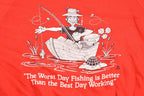 Vintage 1980s Funny Fisherman Graphic Crewneck Sweater