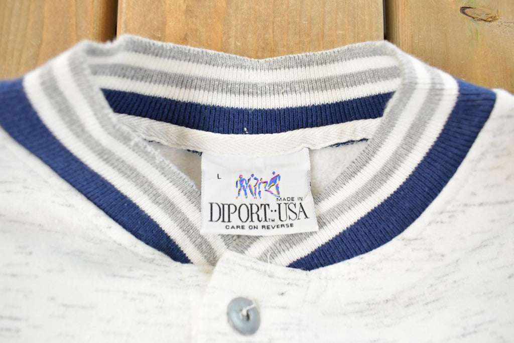 Vintage 1990s Anchor Sailing Henley Crewneck Sweatshirt Men's Medium