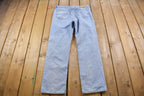 Vintage 1990's Lee Blue Light Wash Knee Distressing Jeans 32 x 32