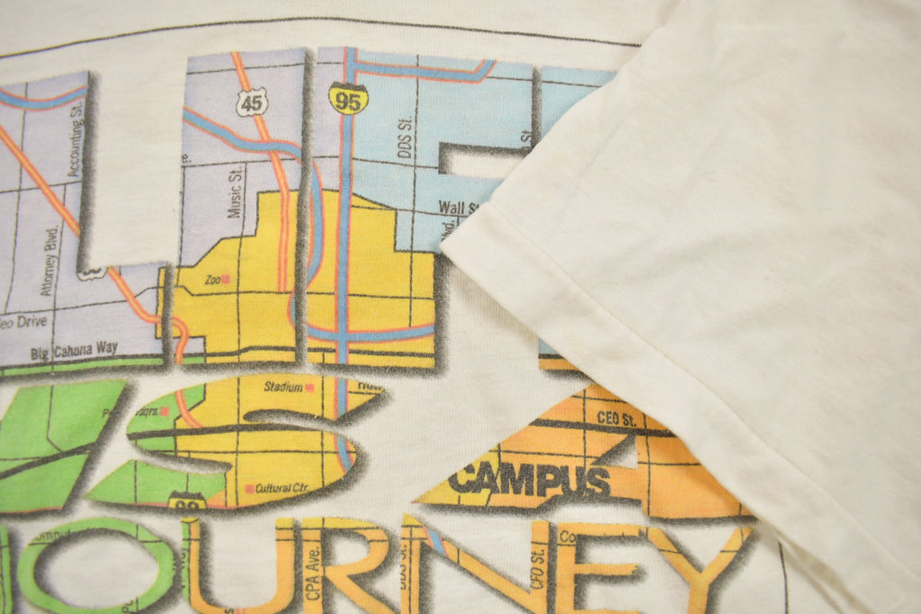Vintage 1990s Life is a Journey Graphic T Shirt