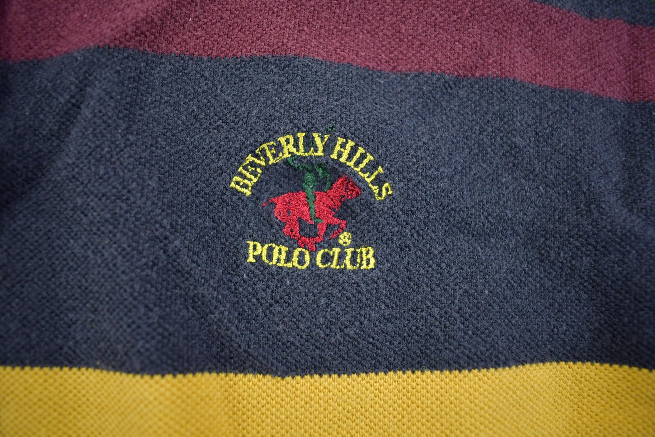 Vintage 1990s Beverly Hills Polo Club Long Sleeve Polo Sweatshirt