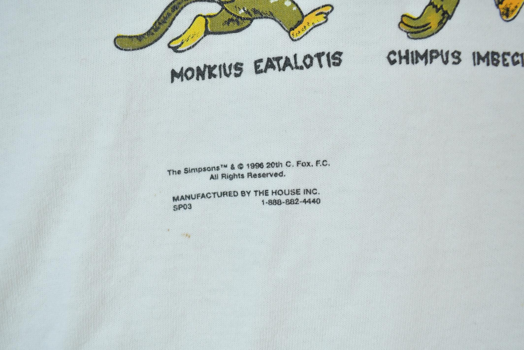 Vintage 1996 Homer Simpson Homersapien Graphic T-Shirt