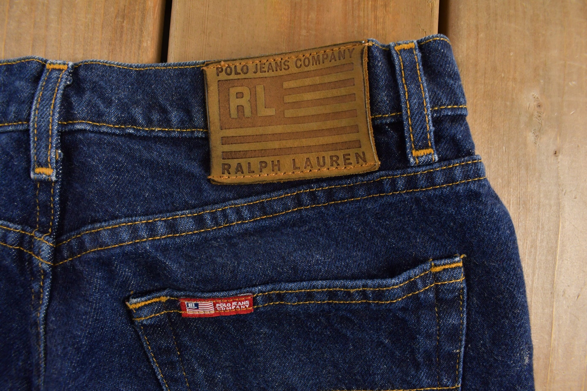 Vintage Polo Ralph Lauren Dark Wash Denim Jeans Size 32 x 28