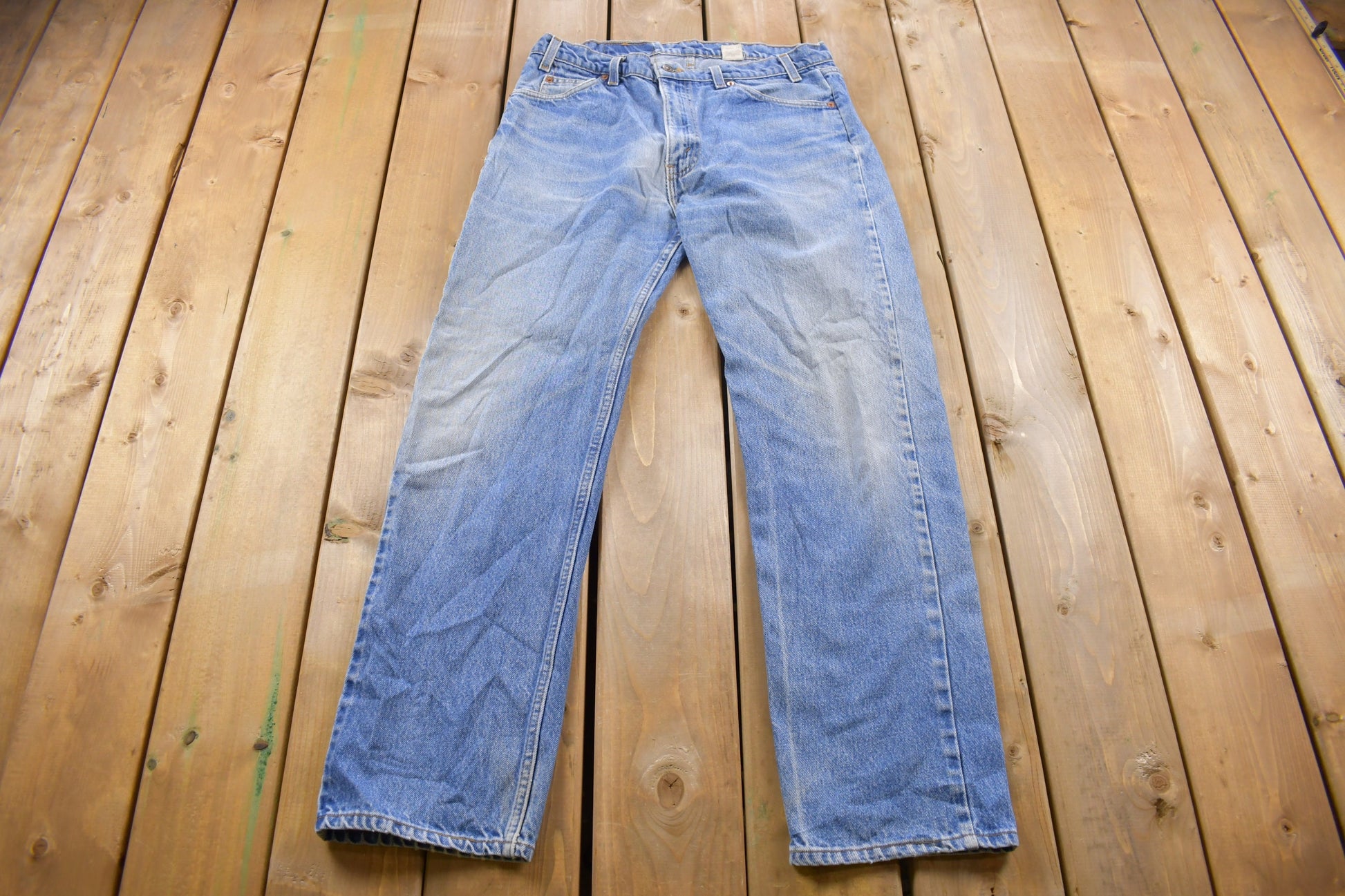 Vintage 1980s Levi's 505 Orange Tab Jeans Size 34 x 31