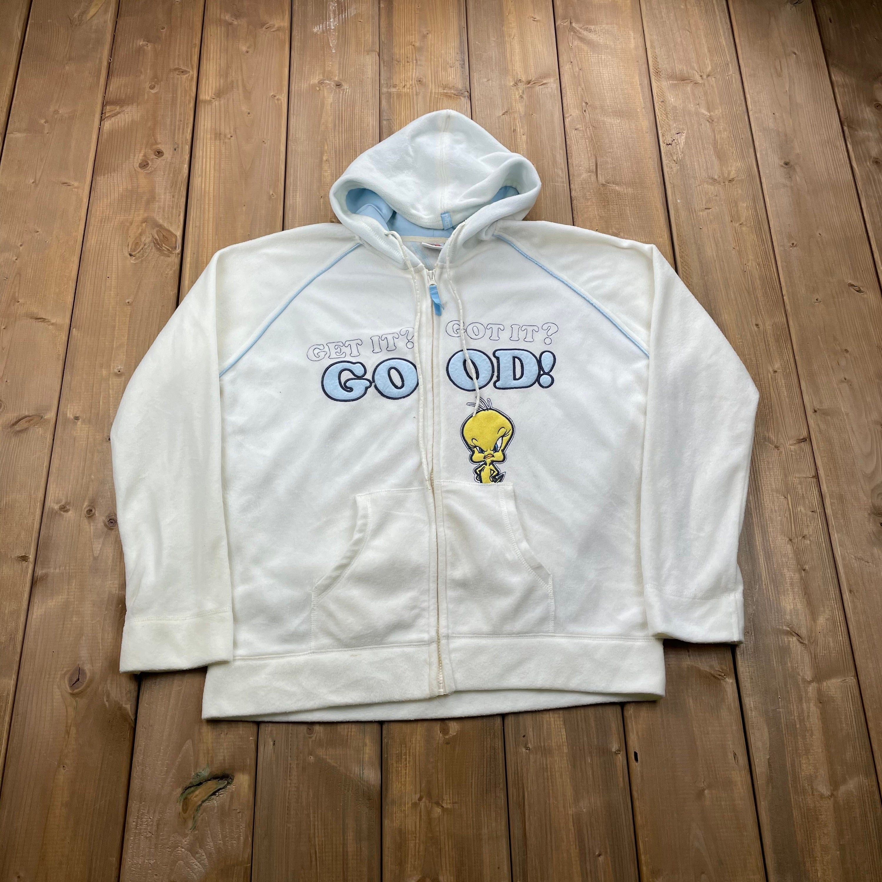 Vintage 1990s Tweety Bird Looney Tunes Full Zip Hoodie  Warner Bros  Vintage Sweatshirt  American Sportswear  Vintage Cartoons