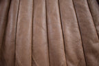 Vintage 1970s Sung Ho Women's Full Length Leather Fur Lined Trench Coat Size 52