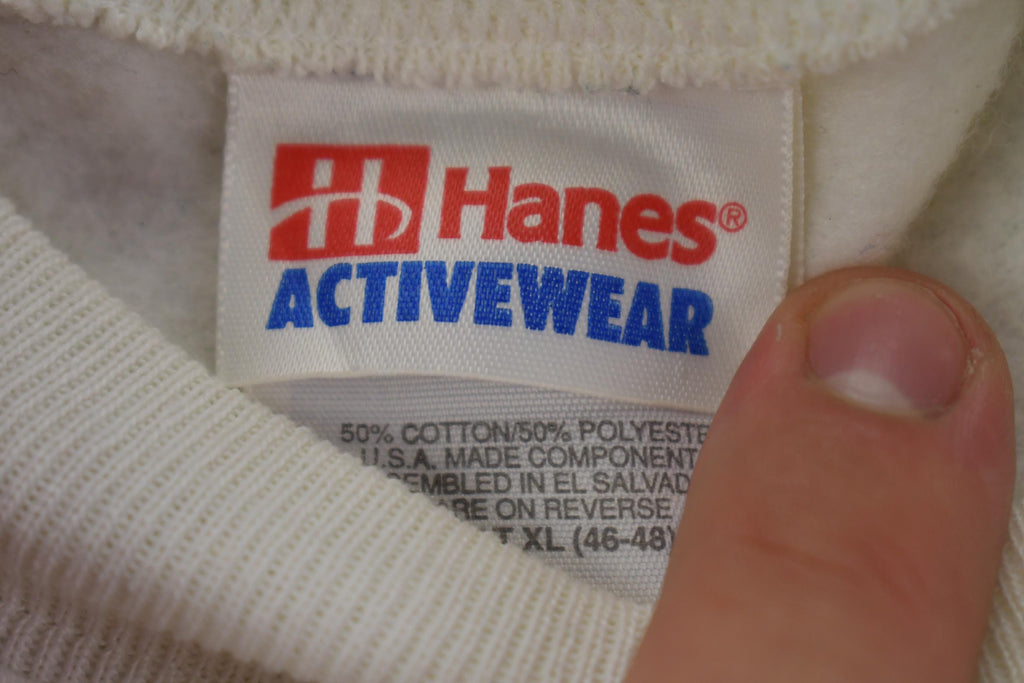 Vintage 1990s " Ho Ho Ho" Basketball Textured Crewneck Sweatshirt - XL