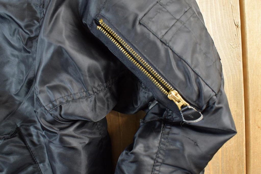 Vintage 1990's Military Button Up Bomber Jacket