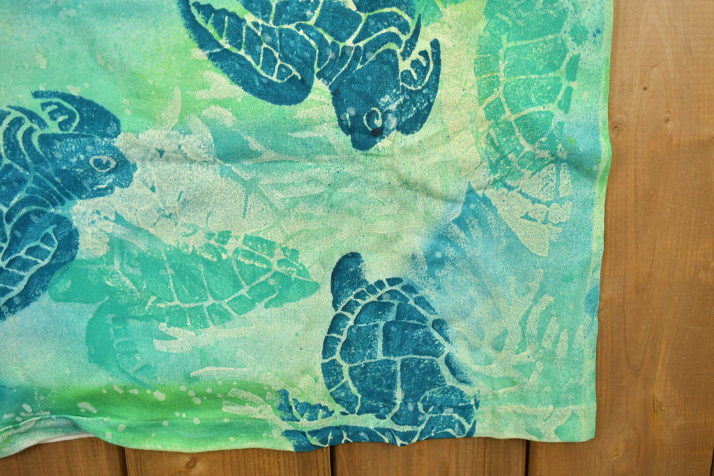 Vintage 1980s Deadstock Deep Sea Turtle Graphic T Shirt
