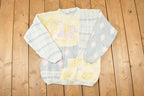 Vintage 1970s Avon Fashions Abstract Loose Knit Crewneck Sweater Womens L