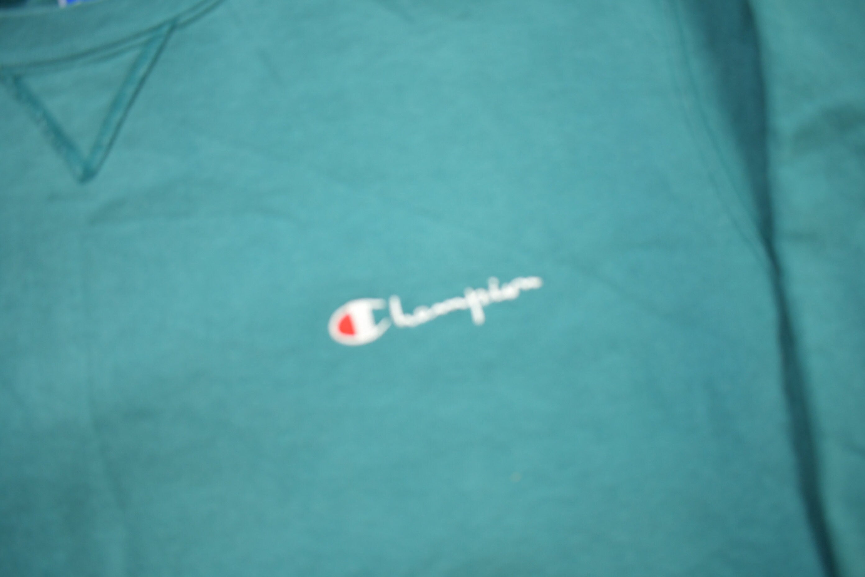 Vintage 1990s Champion Teal Crewneck Sweatshirt