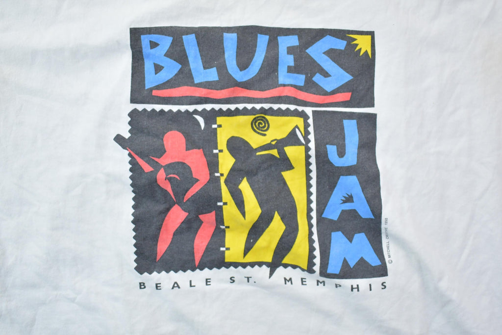 Vintage 1990s Beale St Blues Jam Memphis Souvenir T-Shirt