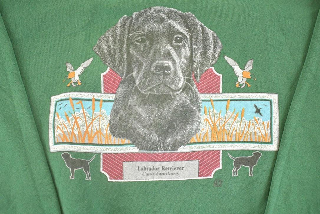 Vintage 1990s Labrador Retriever Souvenir Crewneck Sweatshirt Mens L / 90s Crewneck / Travel Vacation Sweater / Streetwear