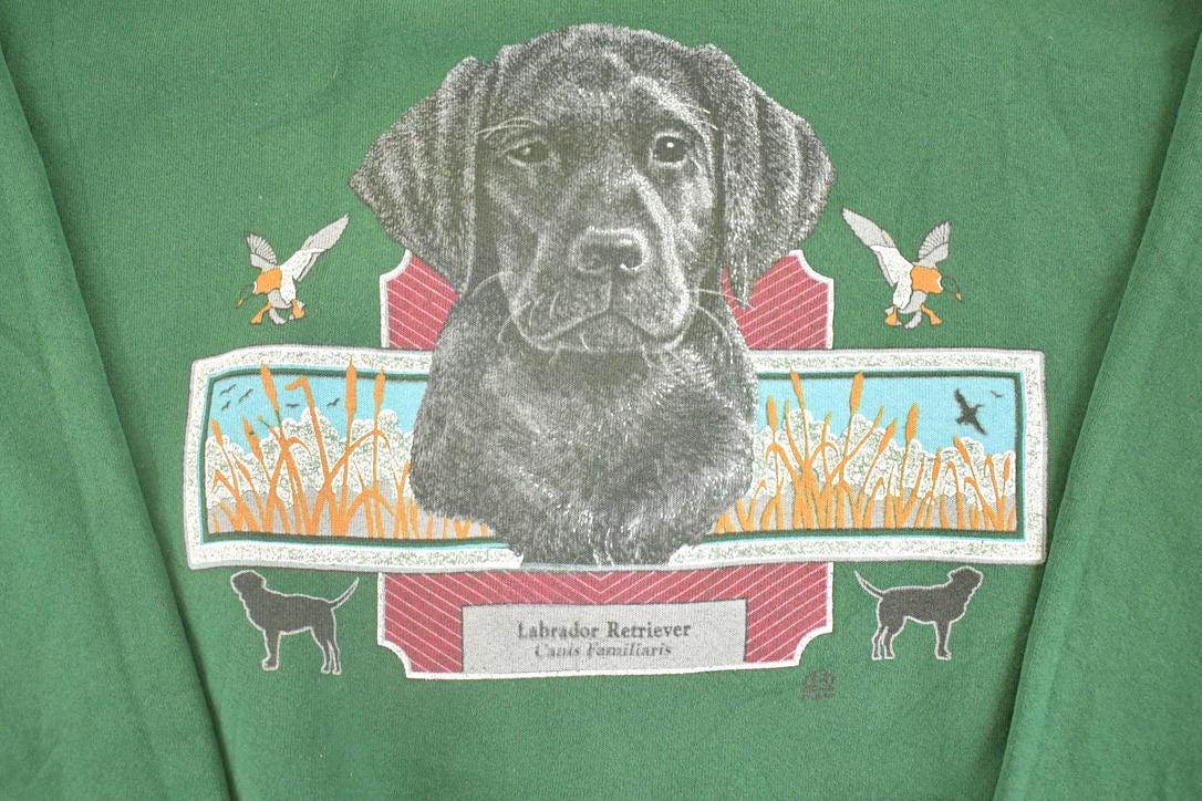 Vintage 1990s Labrador Retriever Souvenir Crewneck Sweatshirt Mens L / 90s Crewneck / Travel Vacation Sweater / Streetwear