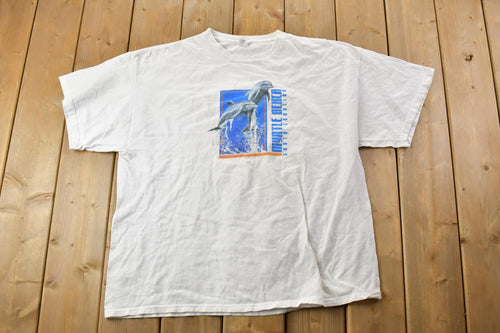 Vintage 1990s Myrtle Beach Dolphins Souvenir T-Shirt / Streetwear / Made In USA / Vacation Tee / Travel T Shirt