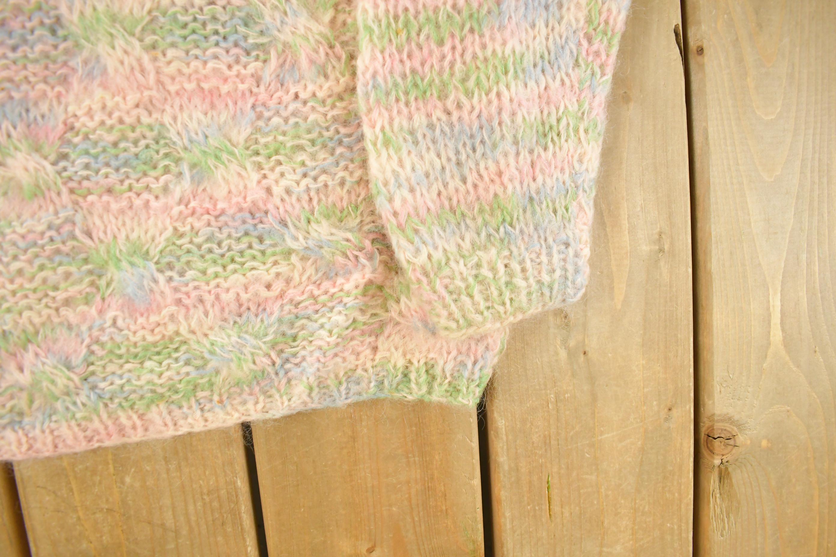 Vintage 1960s Carol Brent for Montgomery Ward Knit Mohair Wool Sweater Women's S /