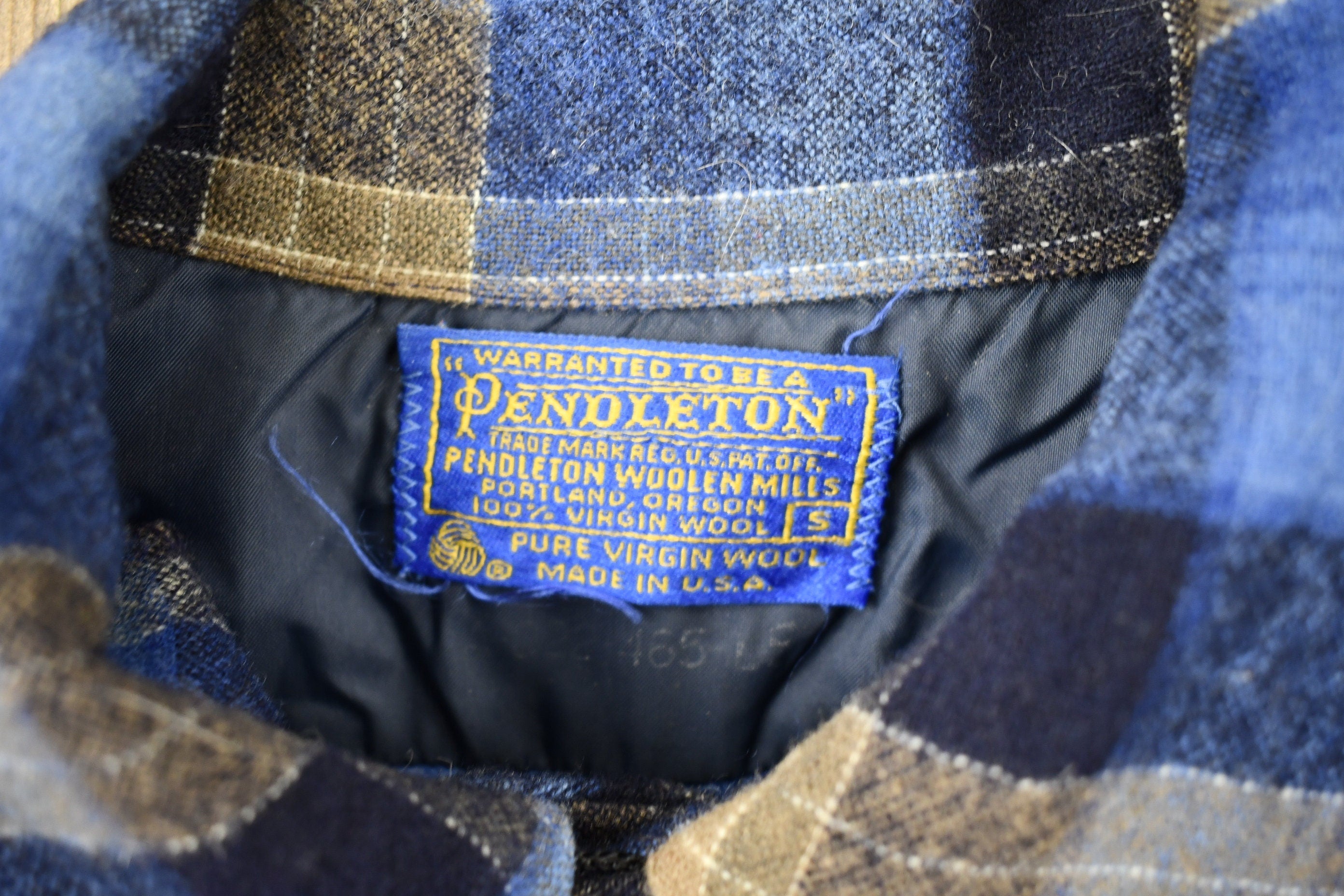 Vintage 1970s Pendleton Plaid Button Up Board Shirt