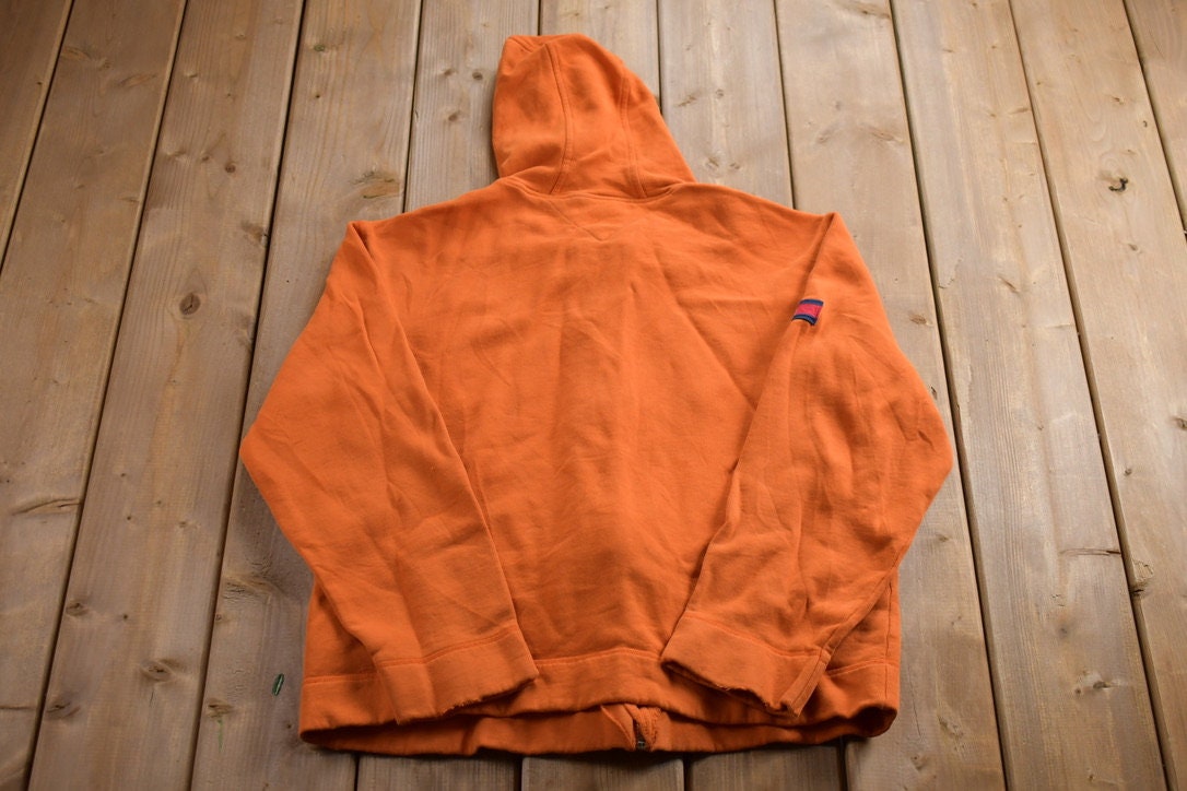Vintage 1990s Zip Up Tommy Jeans Graphic Hoodie