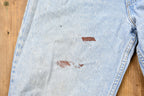 Vintage 1990s Perfectly Distressed Levi's 550 Light Wash Jeans