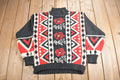 Vintage 1990s Rose Theme Hand Knit Sweater