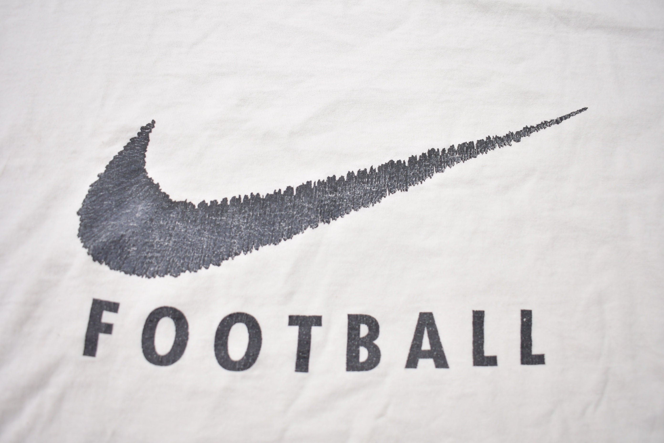 Vintage 1990s Nike Football Big Swoosh Graphic T-Shirt