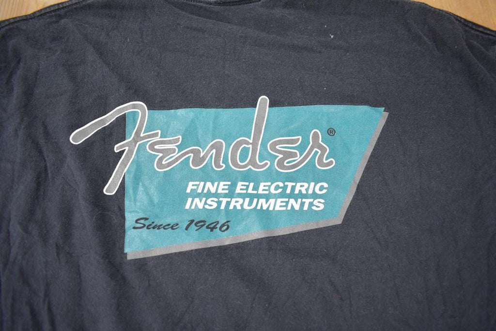 Vintage 1990s Fender Fine Electric Instruments Single Stitch Graphic T-Shirt Made In USA