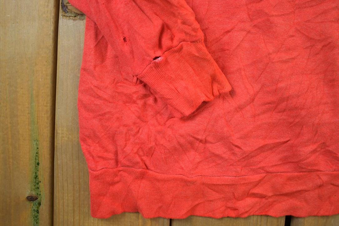 Vintage 1990s Blank Red Crewneck Sweatshirt
