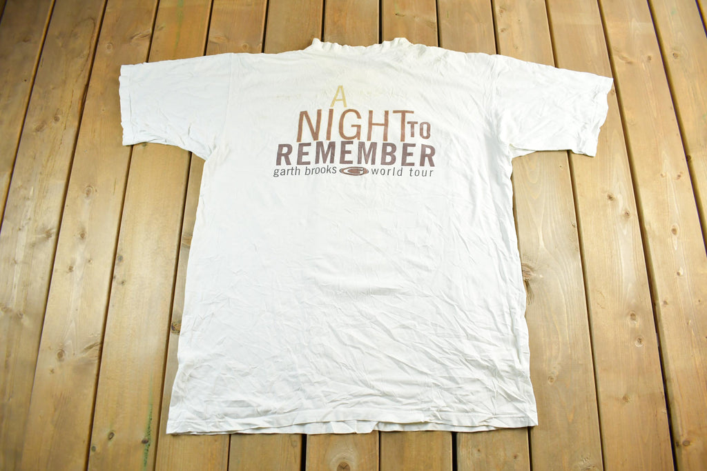 Vintage 1998 Garth Brooks A Night To Remember Sleeping T-Shirt Adult 3XL