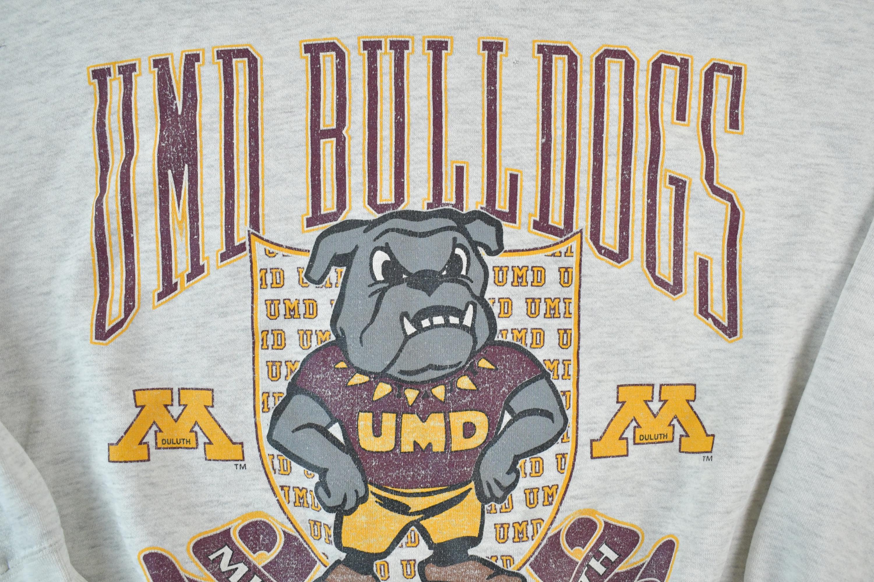 Vintage 1990s University Of Minnesota Bulldogs Collegiate Crewneck  Embroidered  NCAA Sweatshirt  Sportswear  Americana