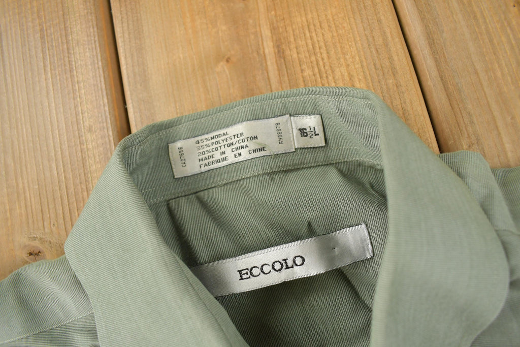 Vintage 1990s Eccolo Blank Button Up Shirt Size Large