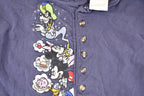 Vintage 1990s Mickey Mouse Dreaming Embroidered Souvenir Quarter Button Disney Shirt Men's M