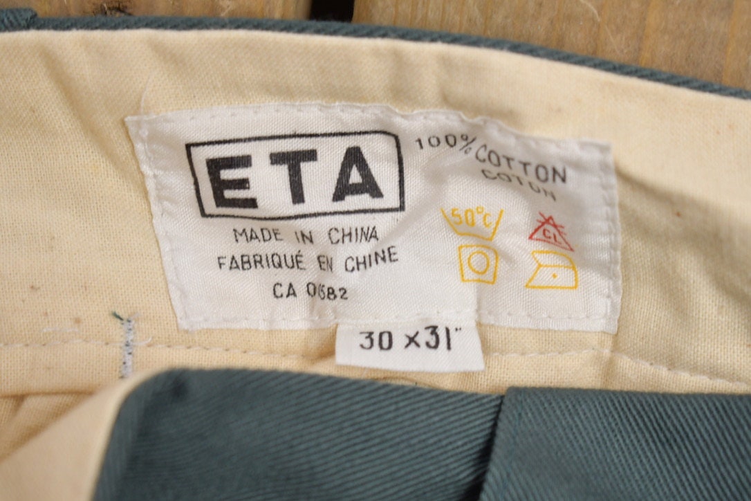Deadstock Vintage 1980s ETA Pleated Trousers Size 28 x 30.5