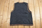 Vintage 1990s Mandal Bay Halloween Theme Knit Cardigan Vest