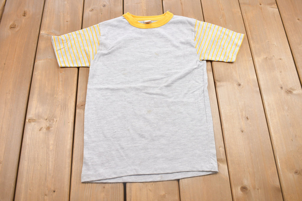 Vintage 1980s Striped Sleeves T Shirt