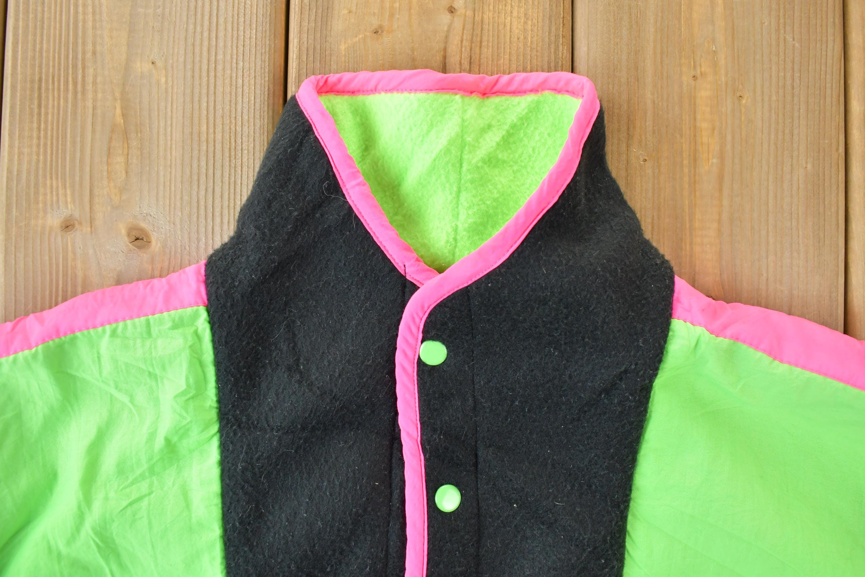 Vintage 1990s Polarica Neon Fleece Sweater