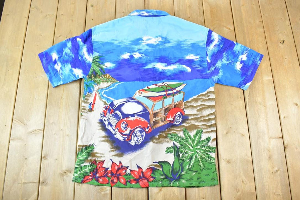 Vintage 1990s Hawaiian AOP Button Up Shirt